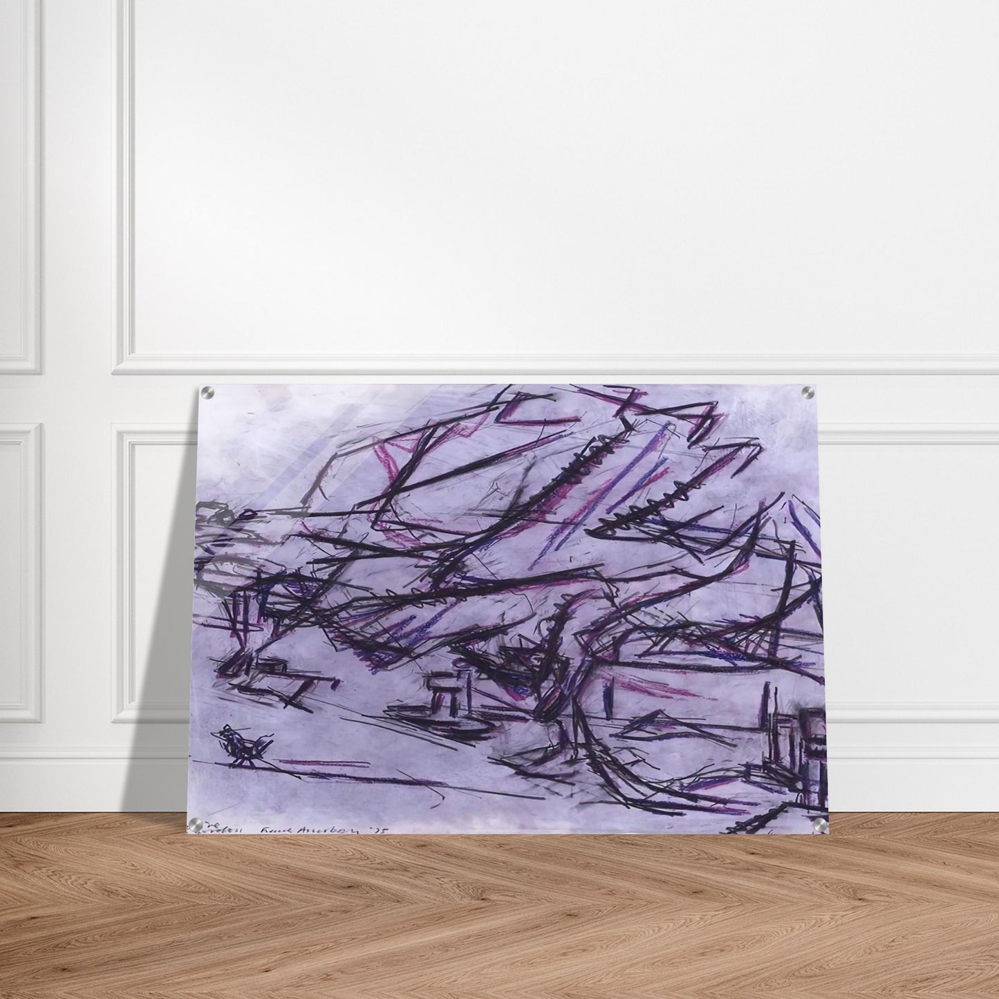 TREE AT TRETIRE - Frank Auerbach Acrylic Print - 70x100 cm / 28x40″ inches | Frank Auerbach Wall Art | Frank Auerbach Prints