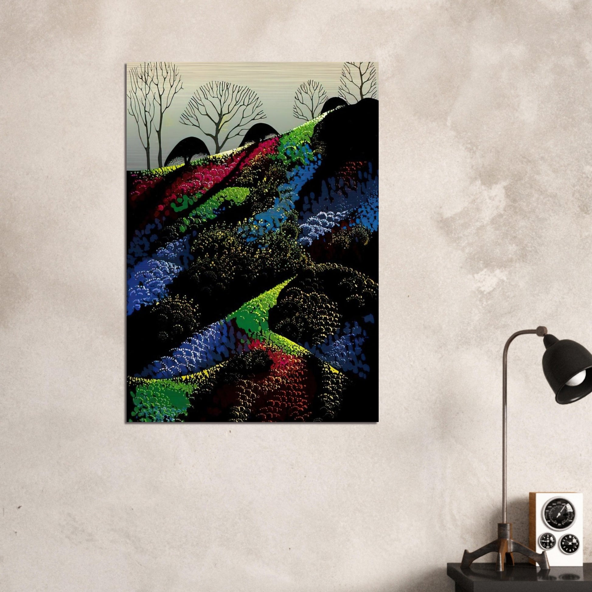 Little Jewels - Eyvind Earle Brushed Aluminum Print - 70x100 cm / 28x40 inches | Eyvind Earle Aluminum Print | Eyvind Earle Prints