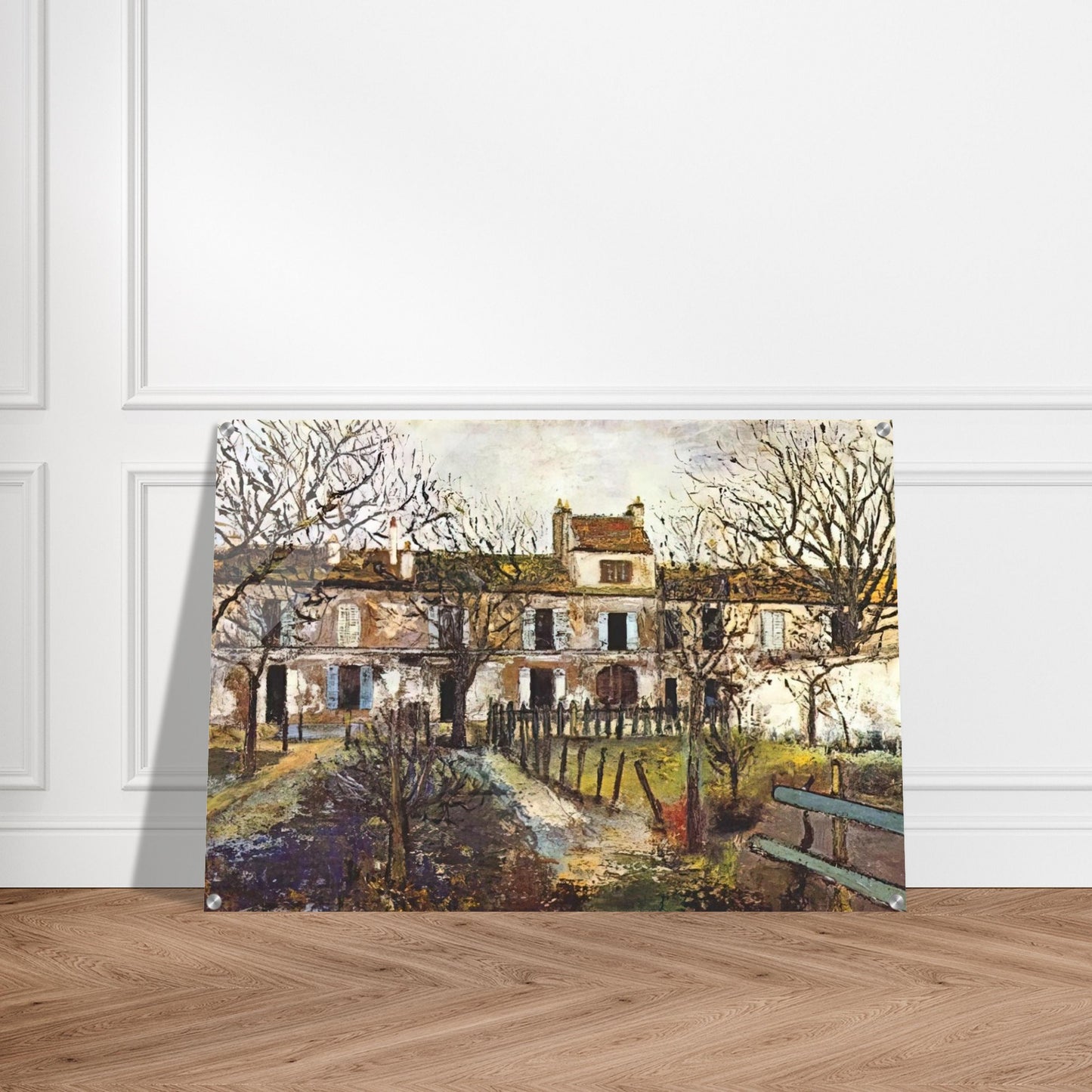 THE GARDEN AT MONTMAGNY - Maurice Utrillo Acrylic Print - 70x100 cm / 28x40″ inches