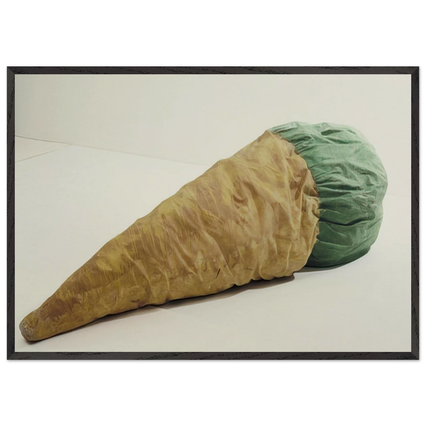 FLOOR CONE 1962 - Claes Oldenburg 70x100 cm / 28x40 inches Framed Art Print – Black Wooden Frame