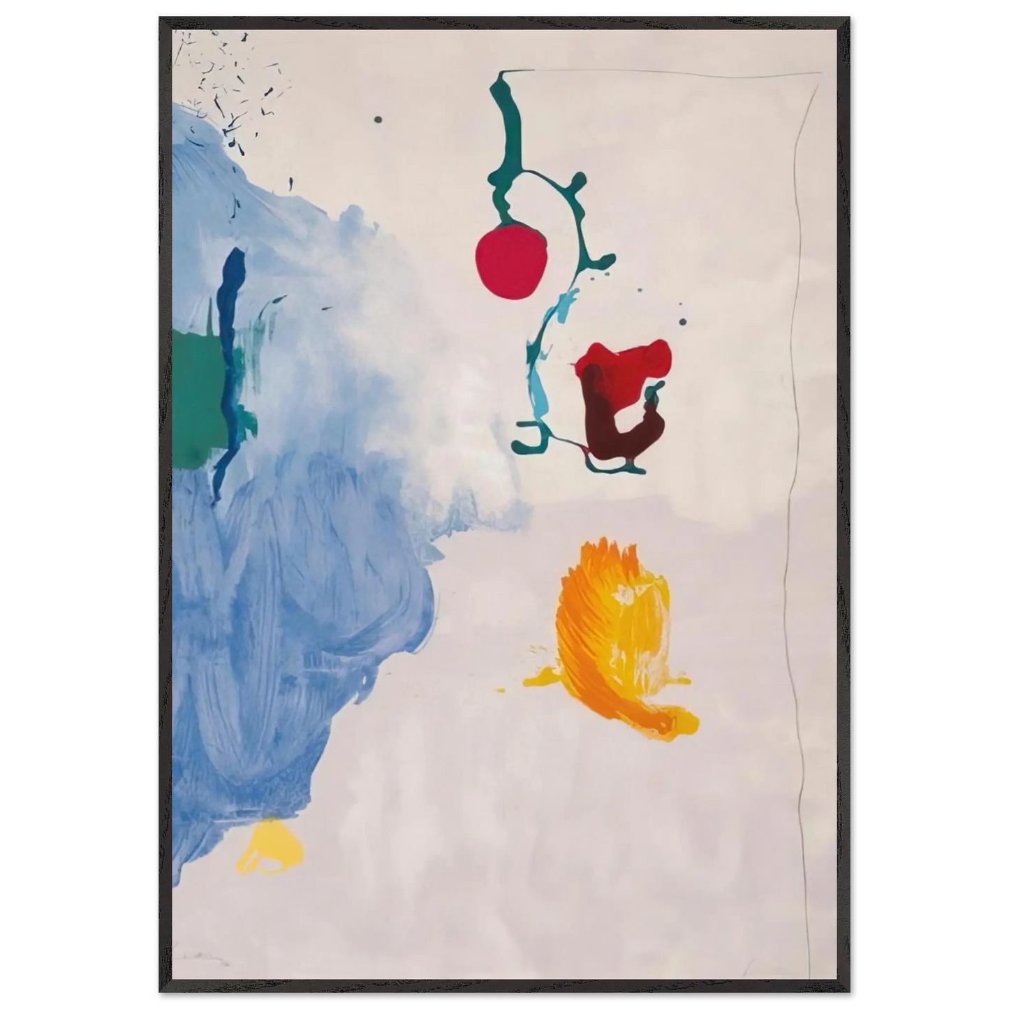 Helen Frankenthaler - Eve - 1995 Wall art - A1 (59.4 x 84.1  cm) - Premium Wooden Framed Poster With Fine Art Paper - Black frame