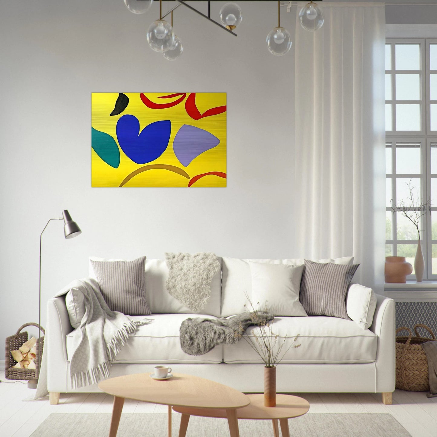 M-yellow - 1965 - Ray Parker Brushed Aluminum Print - 70x100 cm / 28x40 inches | Ray Parker Aluminum Print | Ray Parker Prints