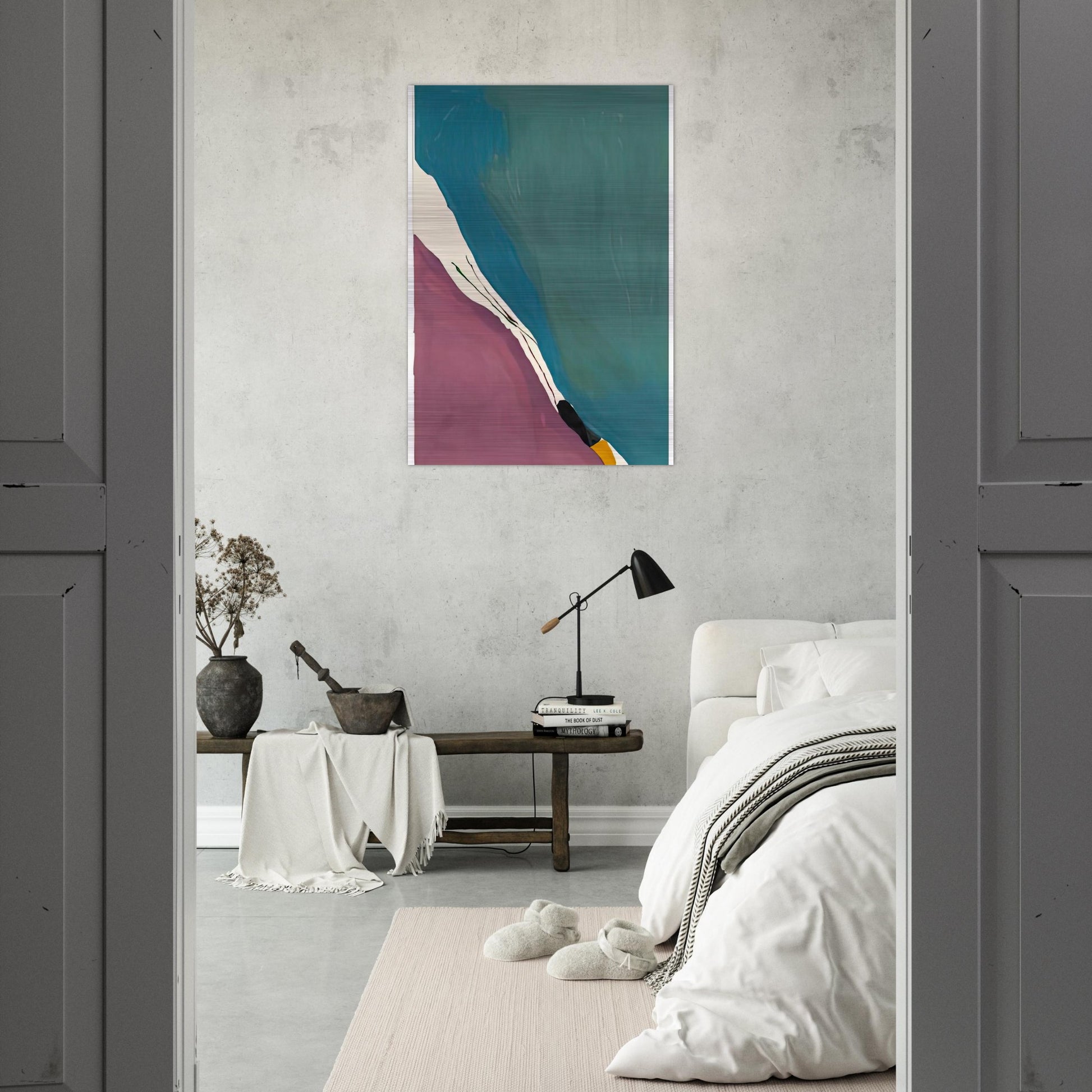 Red Travels, 1971- - Helen Frankenthaler Brushed Aluminum Print - 70x100 cm / 28x40 inches | Helen Frankenthaler Aluminum Print | Helen Frankenthaler Prints