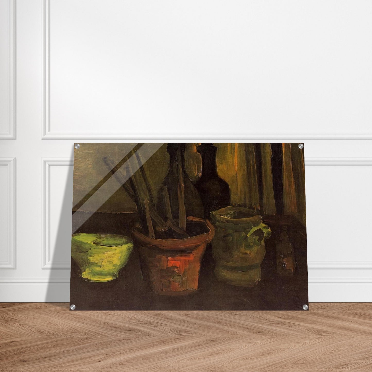 Still Life of Paintbrushes in a Flowerpot - Vincent van Gogh Acrylic Print - 70x100 cm / 28x40″ inches