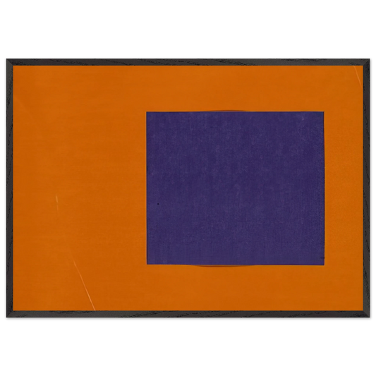 Purple and Orange from the series Line Form Color - Ellsworth Kelly 70x100 cm / 28x40 inches Framed Art Print – Black Wooden Frame