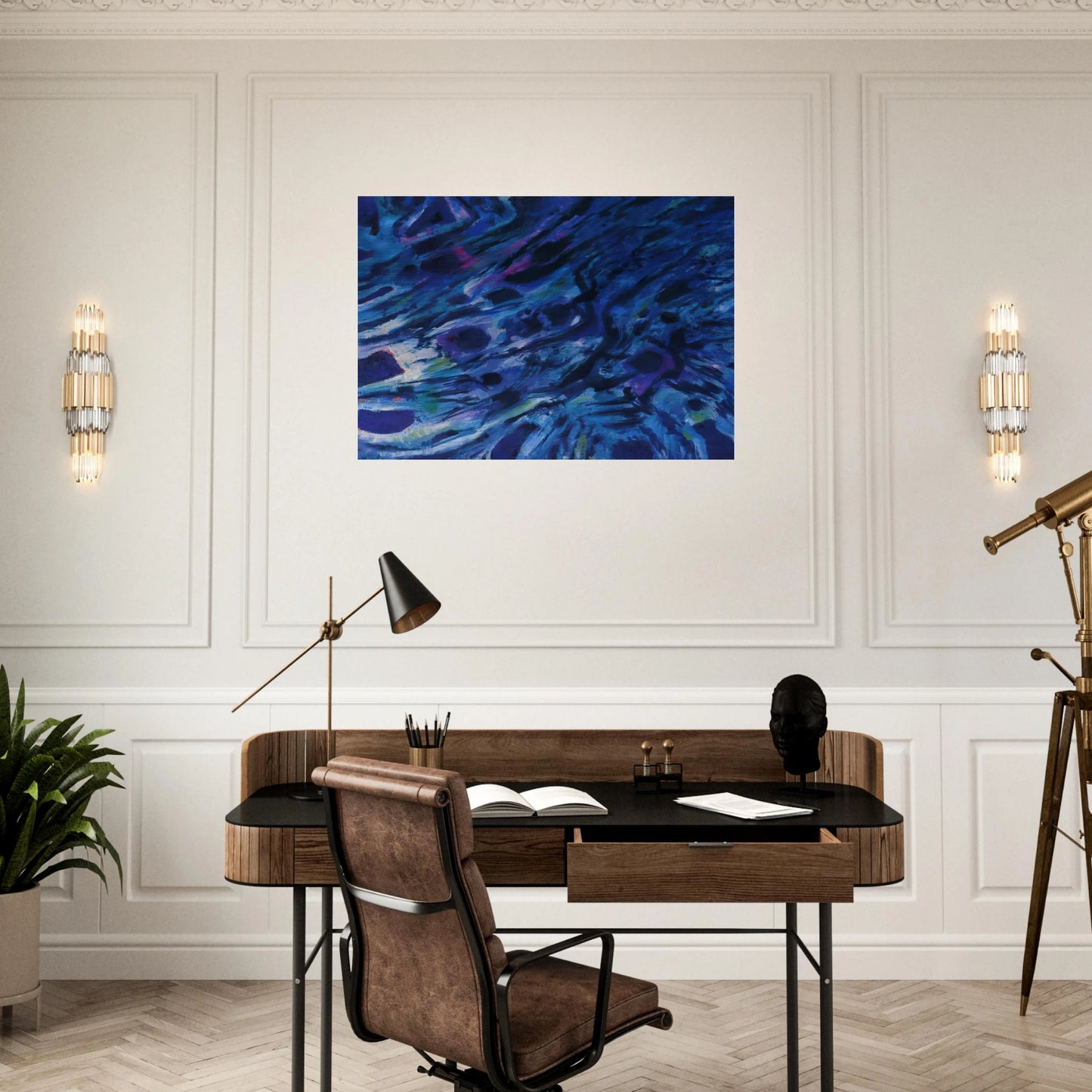 Eaux vives - 1979 - Alfred Manessier Brushed Aluminum Print - 70x100 cm / 28x40 inches | Alfred Manessier Aluminum Print | Alfred Manessier Prints