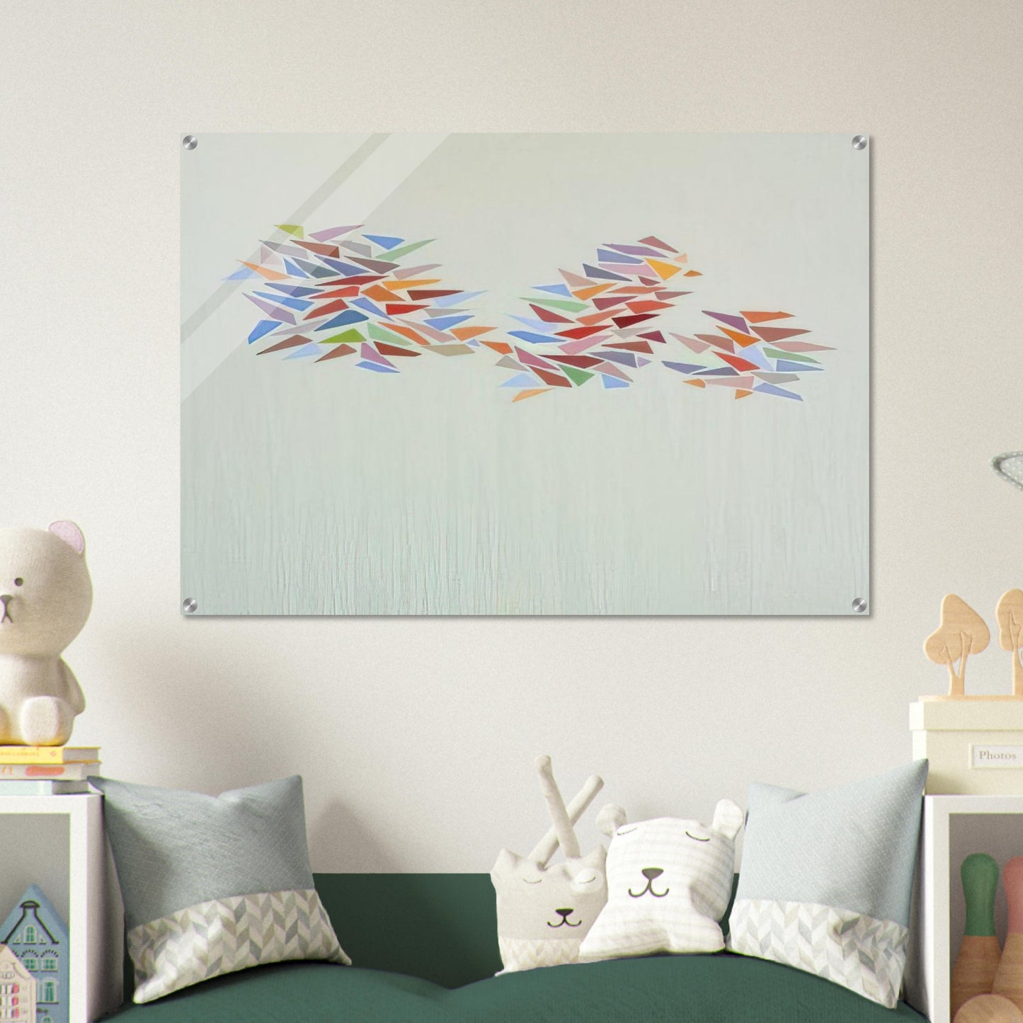 Bright Colors on Pale Green - 1976 - Robert Goodnough Acrylic Print - 70x100 cm / 28x40″ inches