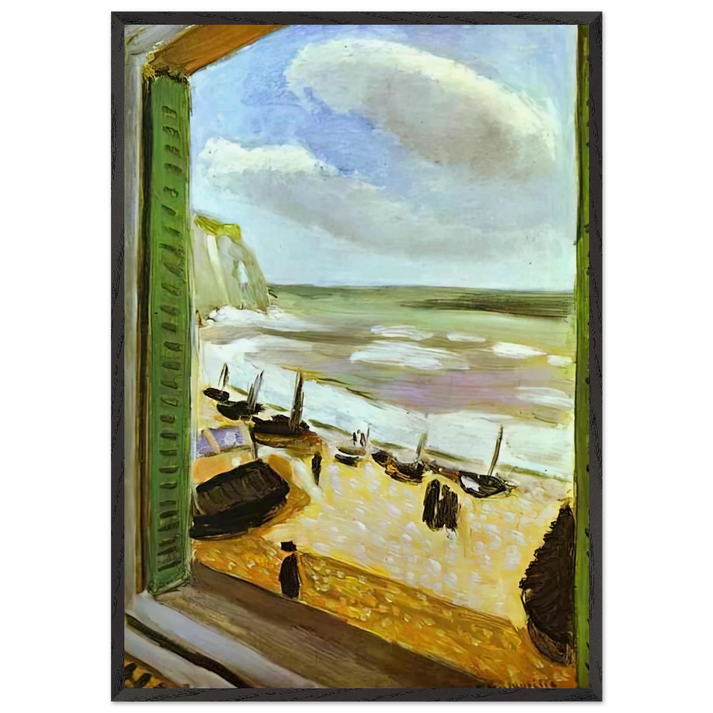 OPEN WINDOW AT COLLIOURE 1905 - Henri Matisse 70x100 cm / 28x40 inches Framed Art Print – Black Wooden Frame
