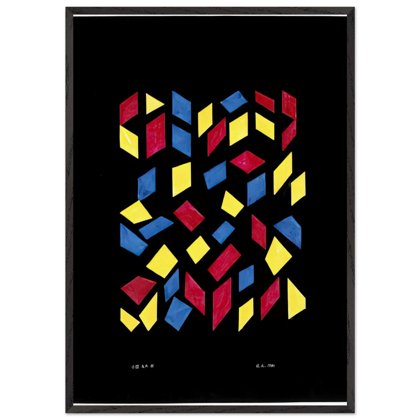 ORCHESTRA III 1980 - Anni Albers 70x100 cm / 28x40 inches Framed Art Print – Black Wooden Frame