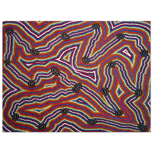 Clifford Possum Tjapaltjarri - Narripi Dreaming - 1992  75x100 cm / 30x40inches Fine Art Poster