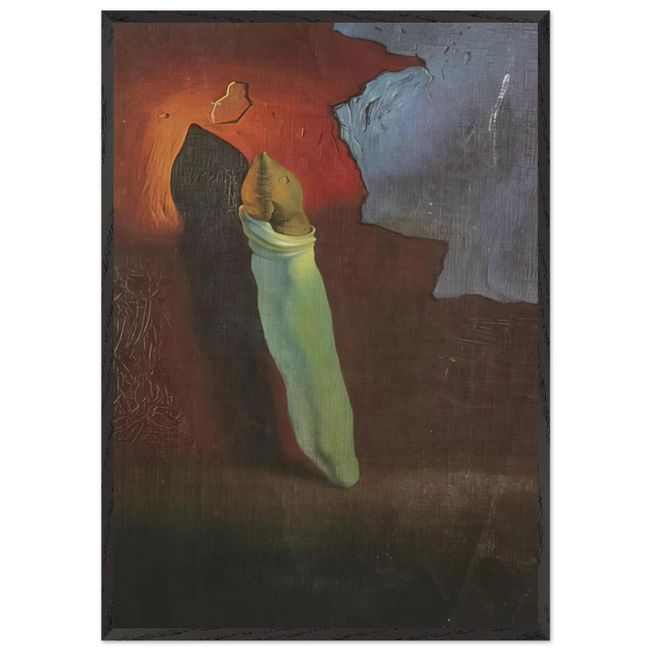 ANTHROPOMORPHIC BREAD 1 - Salvador Dali 70x100 cm / 28x40 inches Framed Art Print – Black Wooden Frame