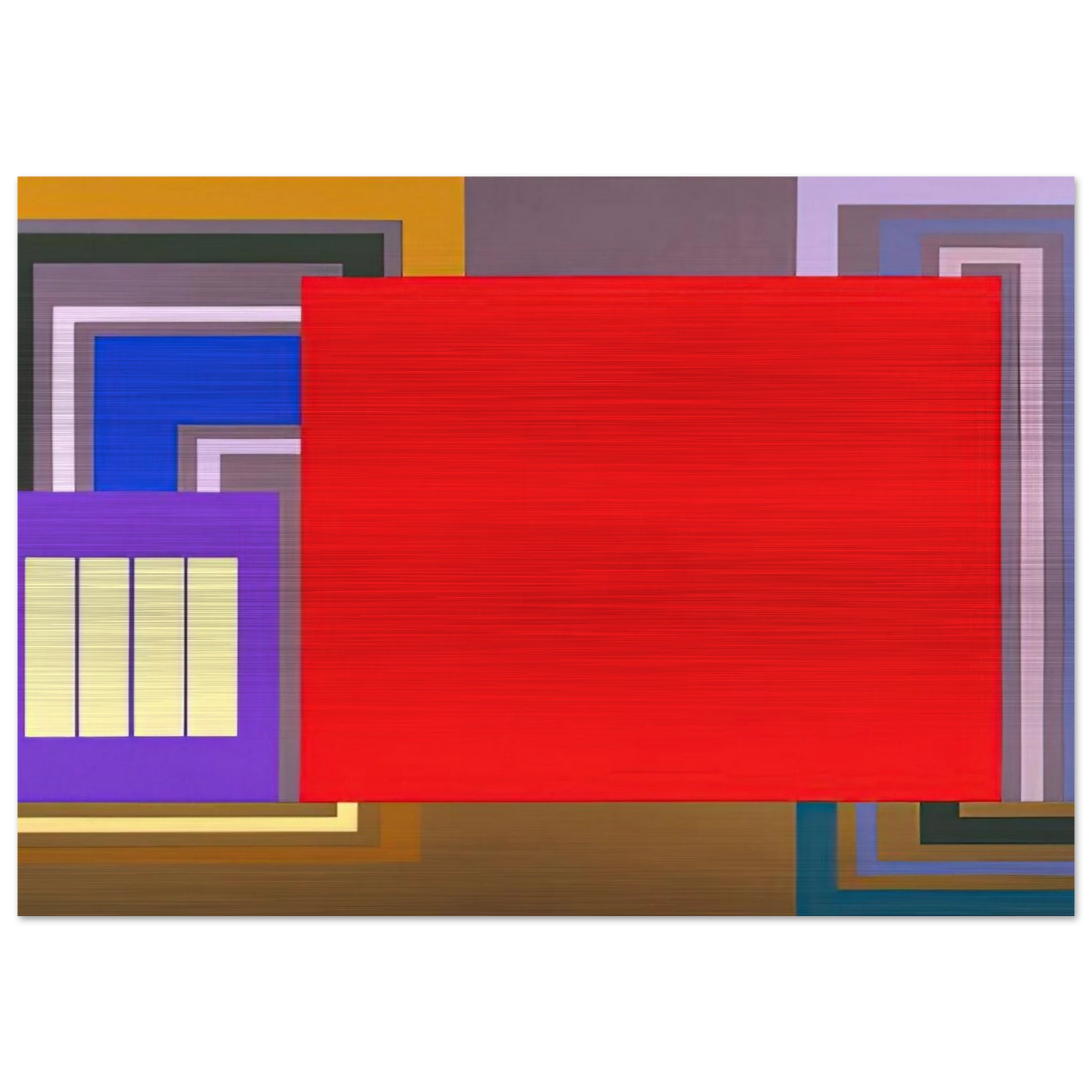 Power User - 1995 - Peter Halley Brushed Aluminum Print - 70x100 cm / 28x40 inches | Peter Halley Aluminum Print | Peter Halley Prints
