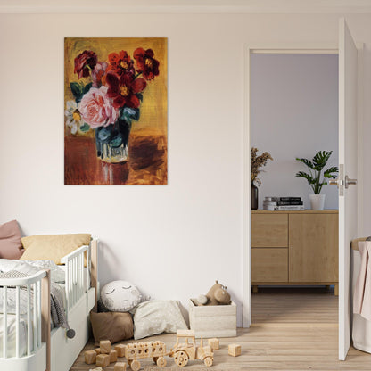 Flowers in a Vase - Pierre-Auguste Renoir Brushed Aluminum Print - 70x100 cm / 28x40 inches | Pierre-Auguste Renoir Aluminum Print | Pierre-Auguste Renoir Prints