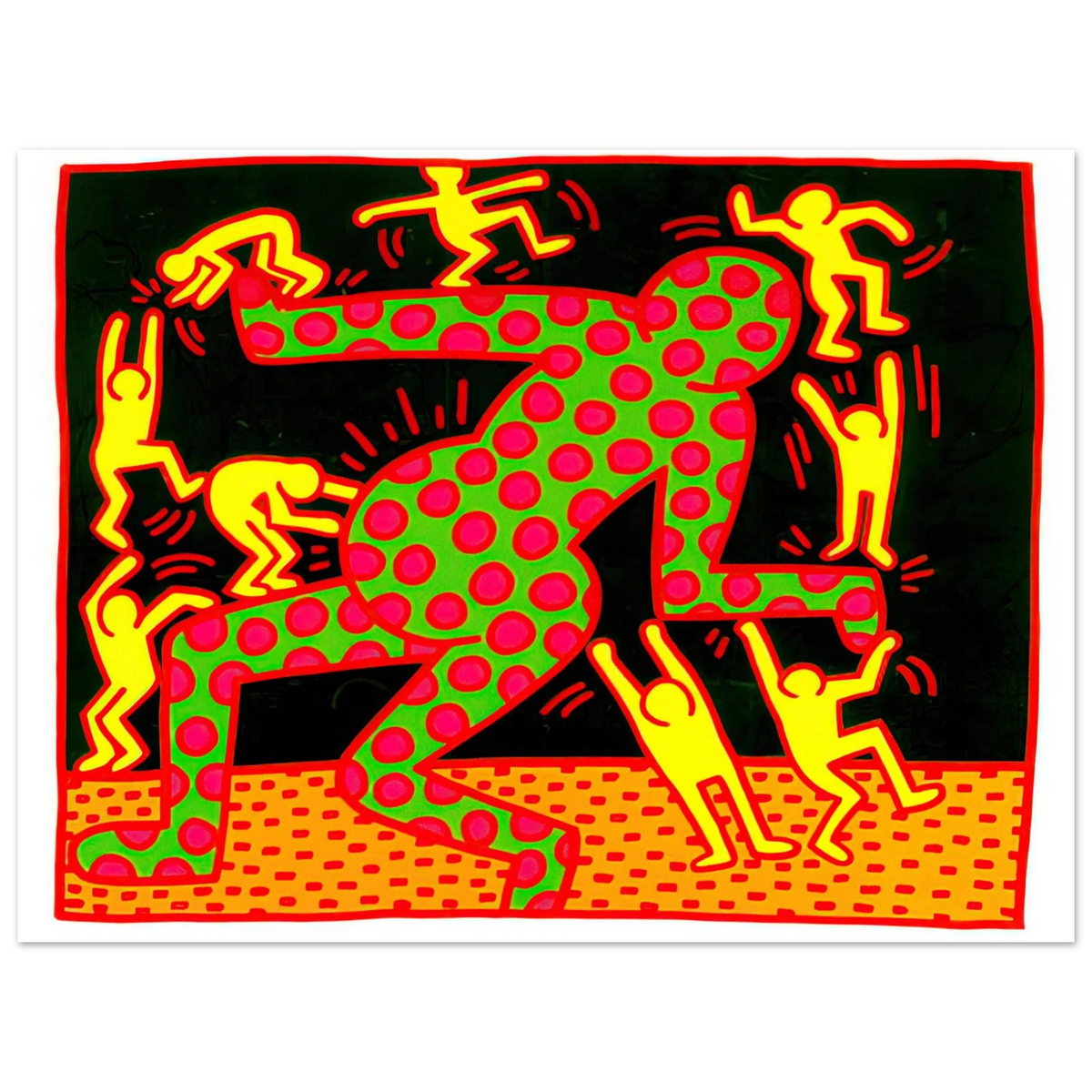 Keith Haring - UNTITLED 1983 2  75x100 cm / 30x40inches Fine Art Poster | Keith Haring Art For Sale