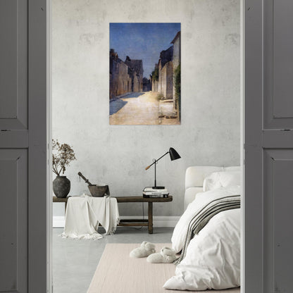 STREET IN SAMOIS 1888 - Odilon Redon Brushed Aluminum Print - 70x100 cm / 28x40 inches | Odilon Redon Aluminum Print | Odilon Redon Prints
