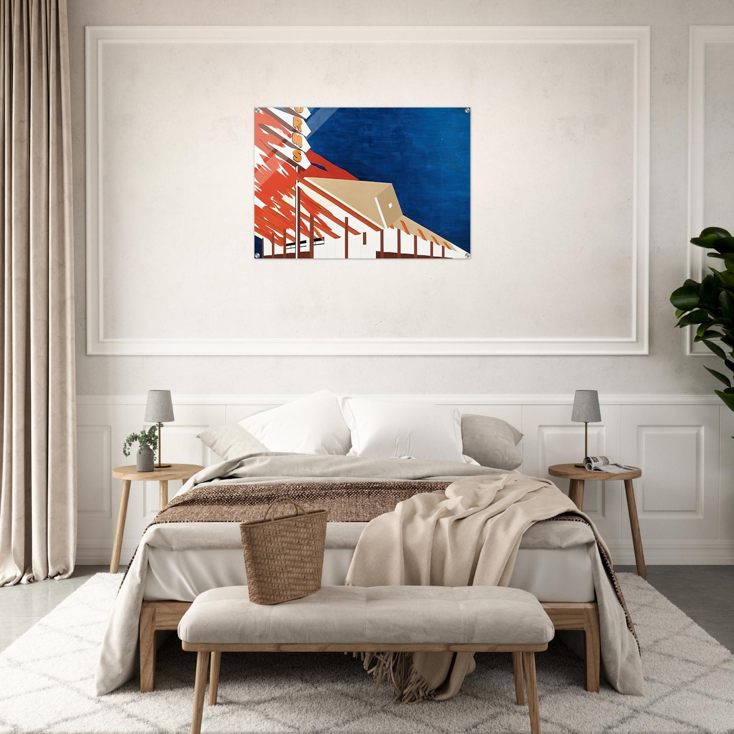 NORMS LA CIENAGA ON FIRE 1964 - Edward Ruscha Acrylic Print - 70x100 cm / 28x40″ inches