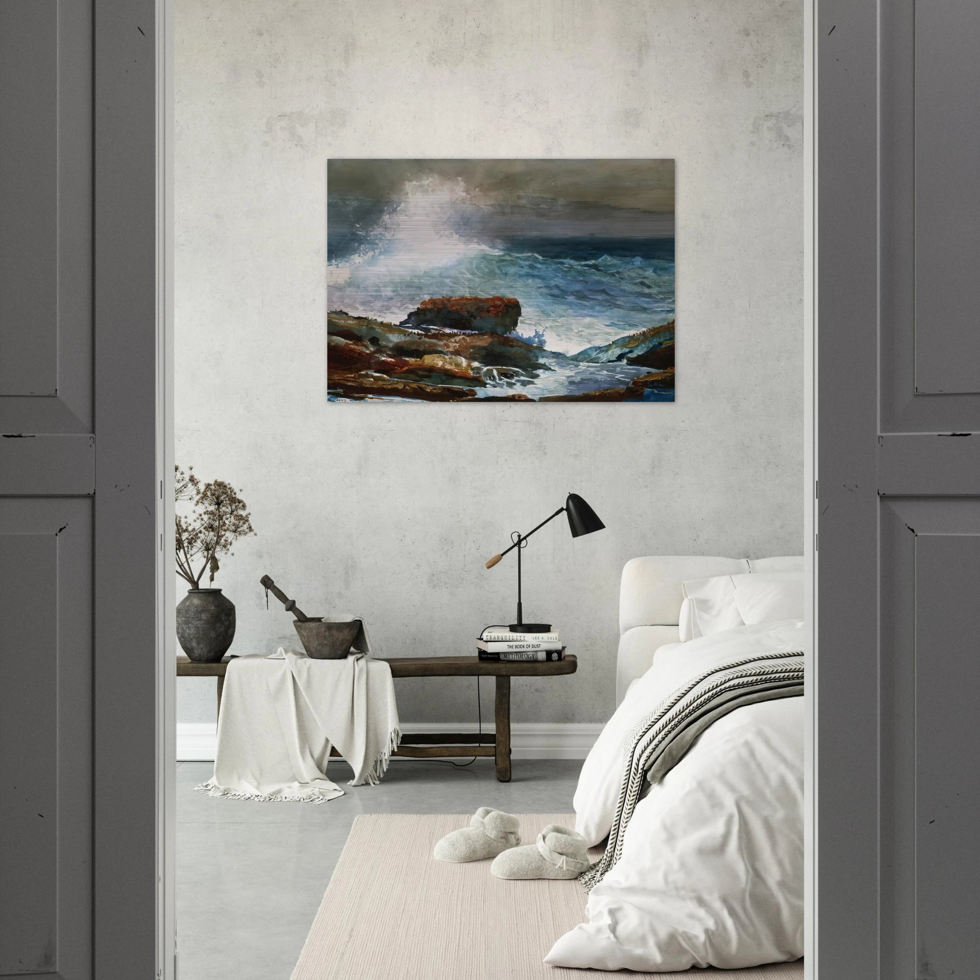 INCOMING TIDE SCARBORO MAINE - Winslow Homer Brushed Aluminum Print - 70x100 cm / 28x40 inches | Winslow Homer Aluminum Print | Winslow Homer Prints