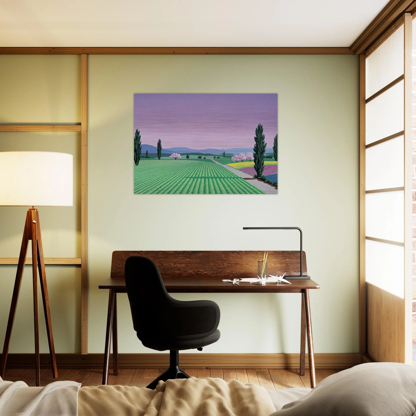 Farmlands - Hiroshi Nagai Brushed Aluminum Print - 70x100 cm / 28x40 inches | Hiroshi Nagai Aluminum Print | Hiroshi Nagai Prints