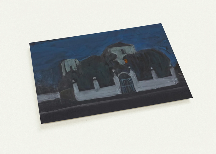 NIGHT GARDEN WITH BUILDINGS By Gabriele Munter Pack of 10 Post Cards | Gabriele Munter Post Cards | A6 (10.5 x 14.8 cm) - 4.1 x 5.8 inches