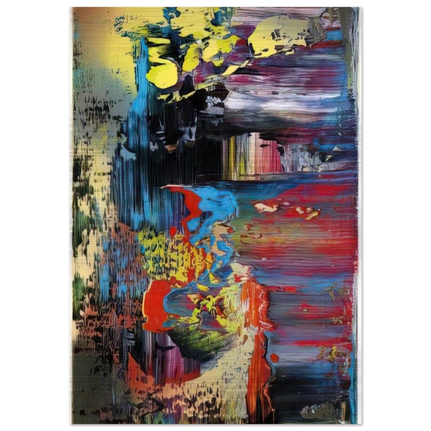 ABSTRACT PICTURE 1 - Gerhard Richter Brushed Aluminum Print - 70x100 cm / 28x40 inches | Gerhard Richter Aluminum Print | Gerhard Richter Prints