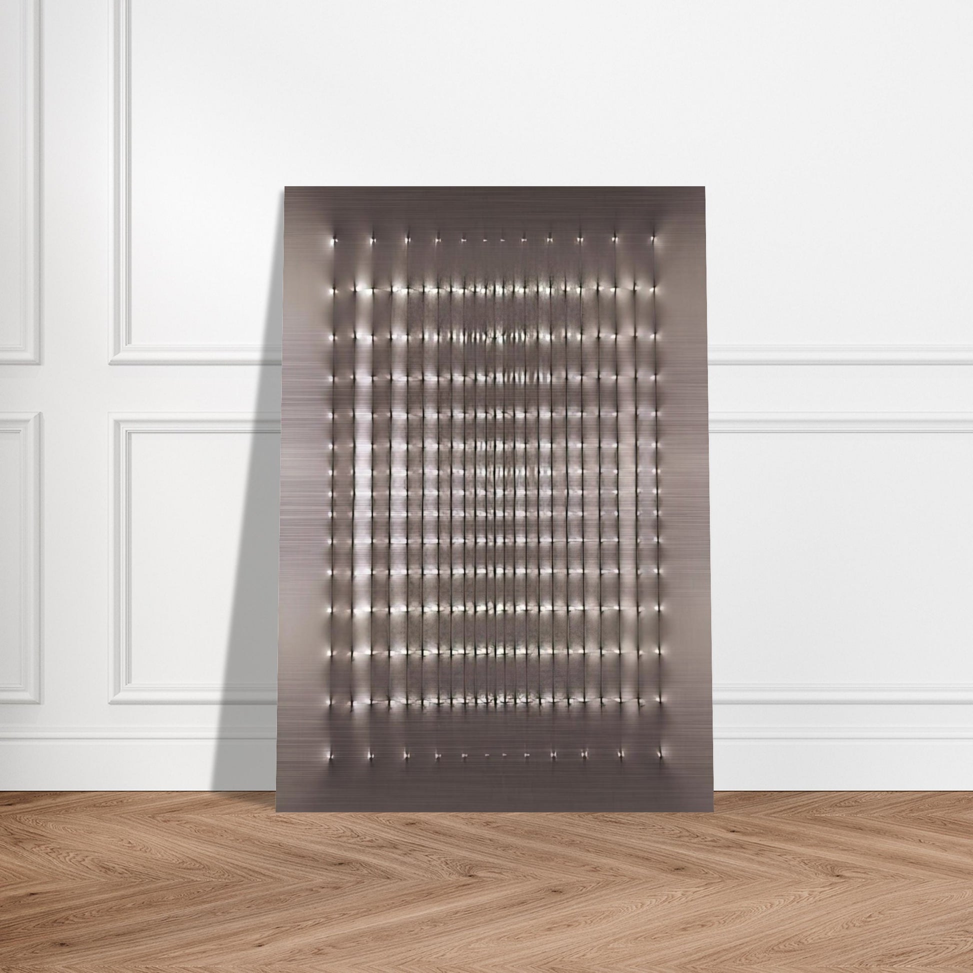 Superficie alluminio - 1969 - Enrico Castellani Brushed Aluminum Print - 70x100 cm / 28x40 inches | Enrico Castellani Aluminum Print | Enrico Castellani Prints