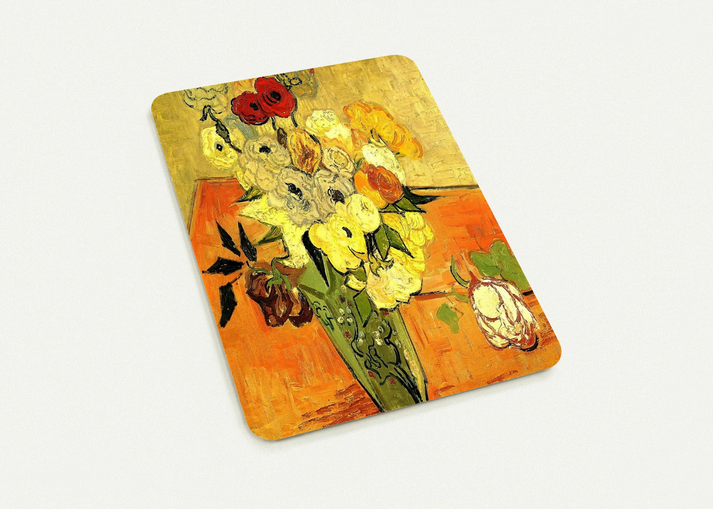 Japanese Vase with Roses and Anemones By Vincent van Gogh Pack of 10 Post Cards | Vincent van Gogh Post Cards | A6 (10.5 x 14.8 cm) - 4.1 x 5.8 inches