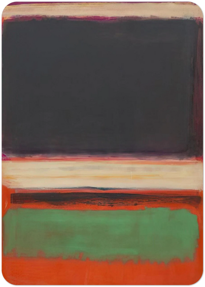 No.3No.13 Magenta, Black, Green on Orange - 1949 By Mark Rothko Pack of 10 Post Cards | Mark Rothko Post Cards | A6 (10.5 x 14.8 cm) - 4.1 x 5.8 inches