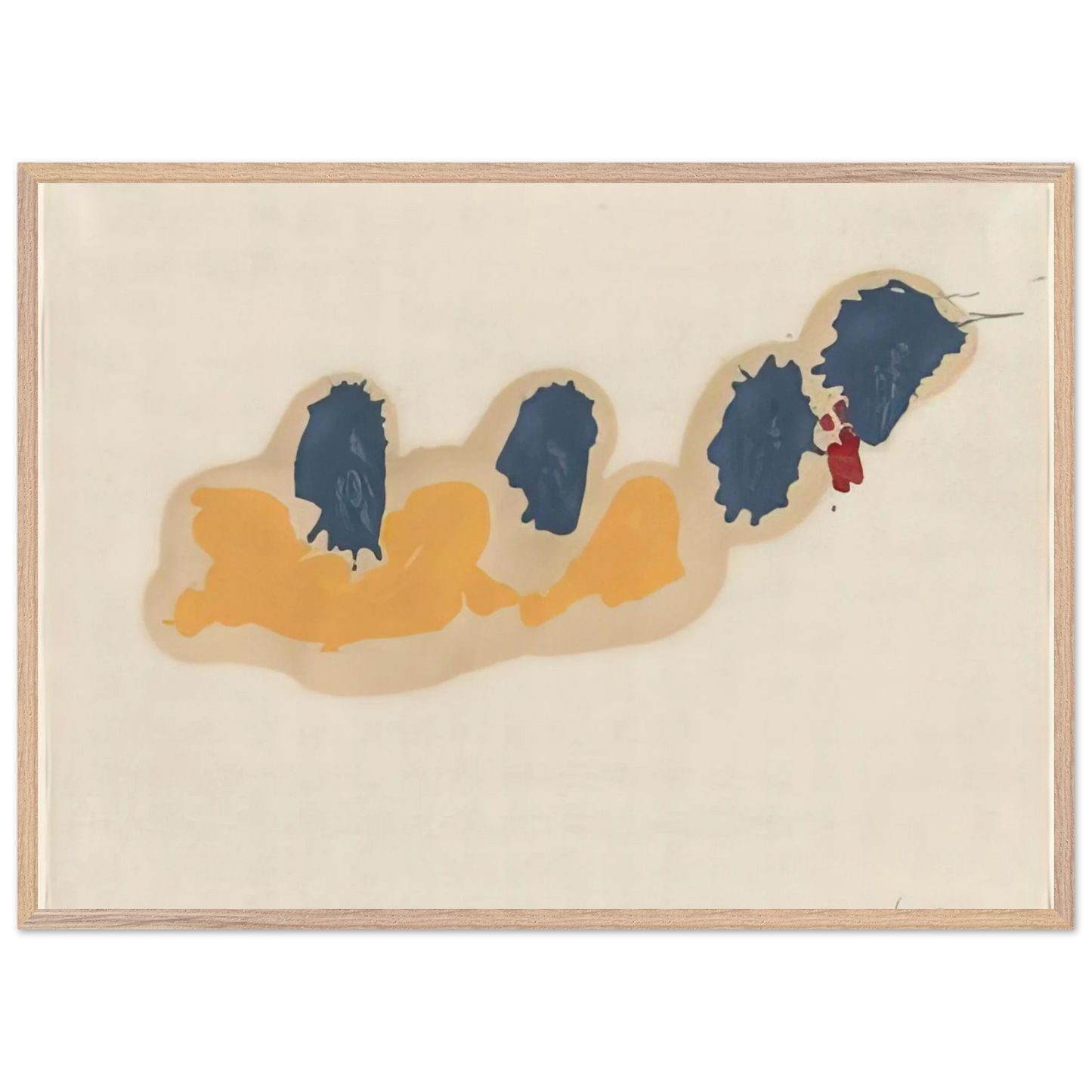 Helen Frankenthaler - April IV - 1960 Wall art - A2 (42 x 59.4  cm) - Premium Wooden Framed Poster With Fine Art Paper-canvas - Black frame