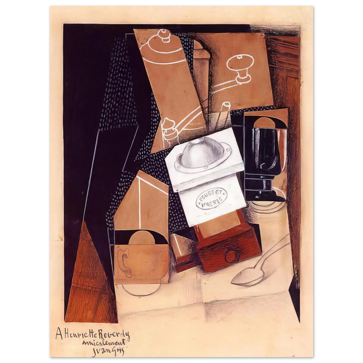 Juan Gris - THE COFFEE GRINDER 1916  75x100 cm / 30x40inches Fine Art Poster