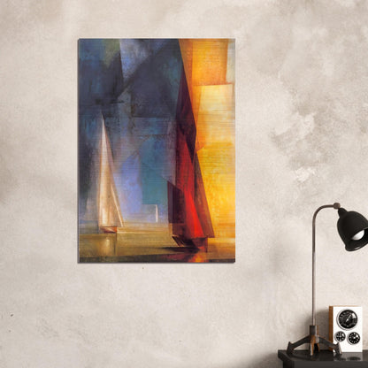 STILLER TAG AM MEER III 1929 - Lyonel Feininger Brushed Aluminum Print - 70x100 cm / 28x40 inches | Lyonel Feininger Aluminum Print | Lyonel Feininger Prints