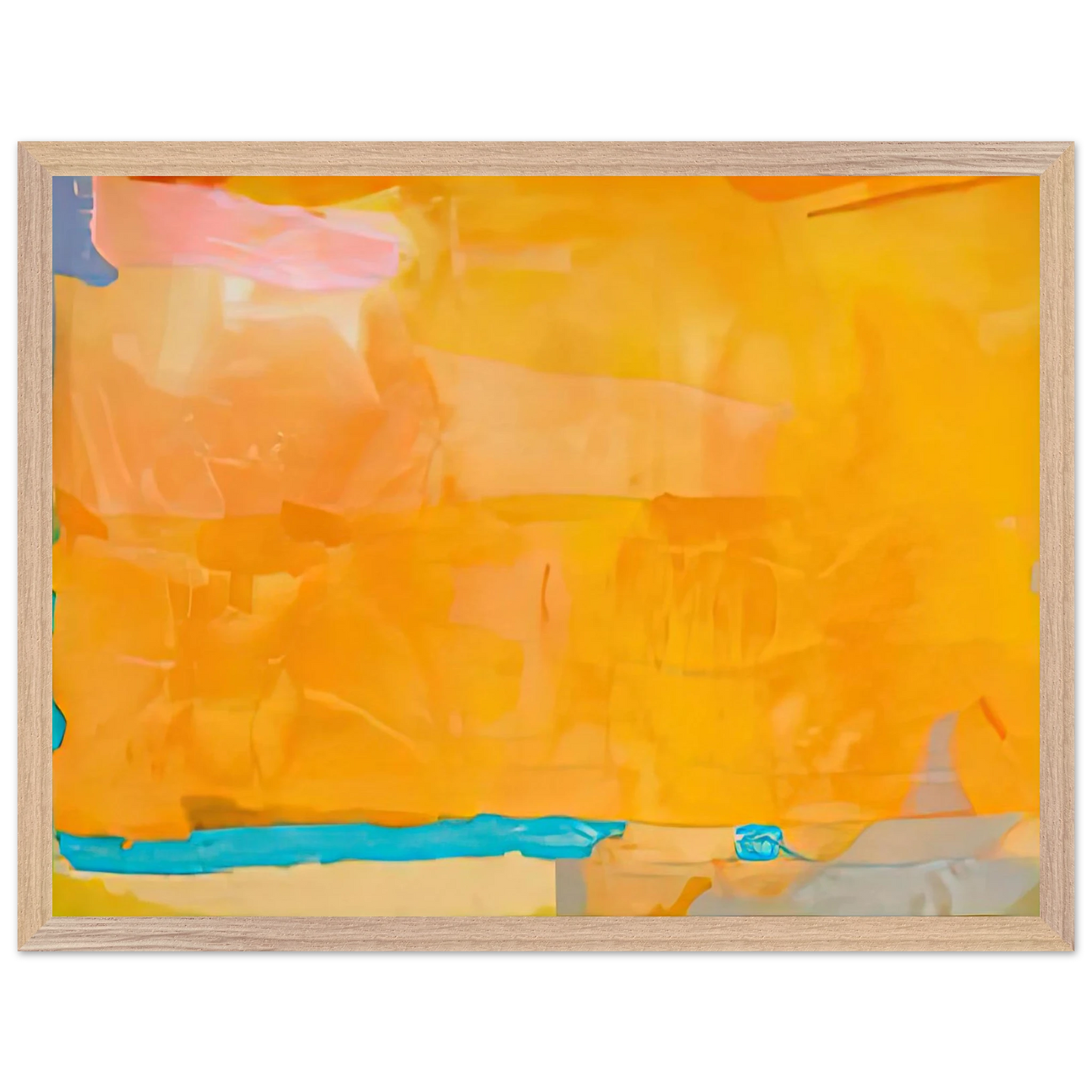 Helen Frankenthaler - Royal Fireworks, 1975- Wall Art - 30x40 cm / 12x16 inches - Premium Wooden Framed Poster With Fine Art Paper-canvas - Wood frame