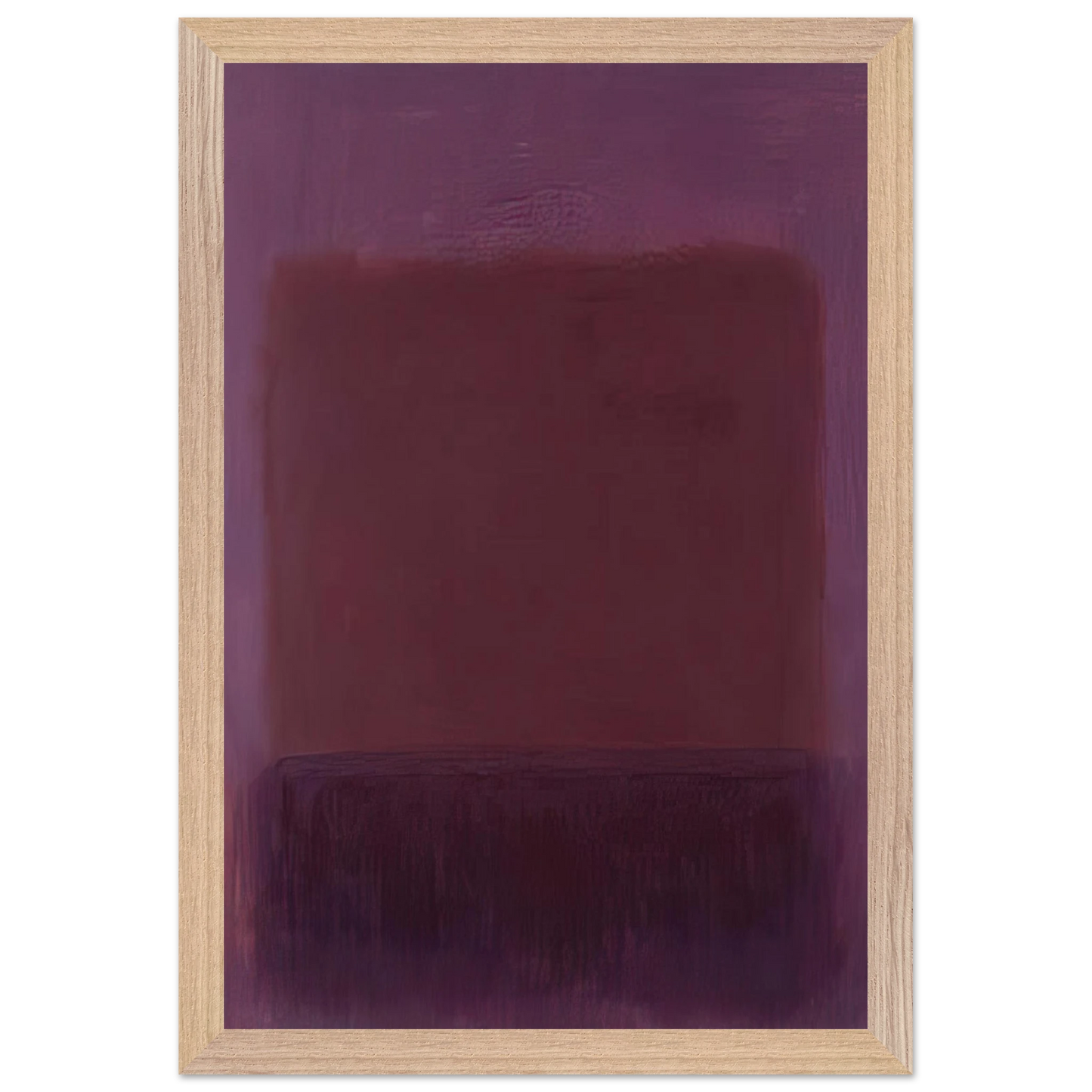 Mark Rothko - Purple Brown - 1957 Wall Art - 30x40 cm / 12x16 inches - Premium Wooden Framed Poster With Fine Art Paper - Wood frame