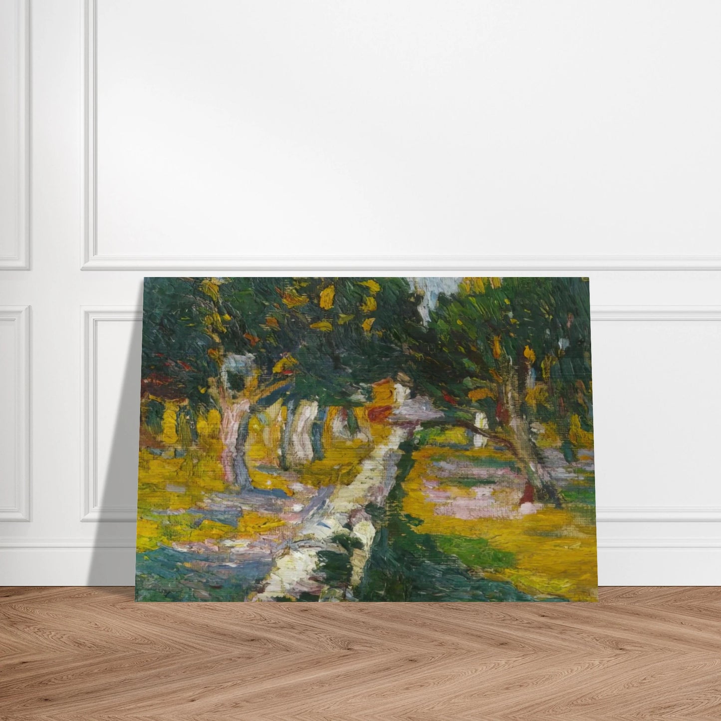 ORCHARD AT LLANE CADAQUES 1920 - Salvador Dali Brushed Aluminum Print - 70x100 cm / 28x40 inches | Salvador Dali Aluminum Print | Salvador Dali Prints