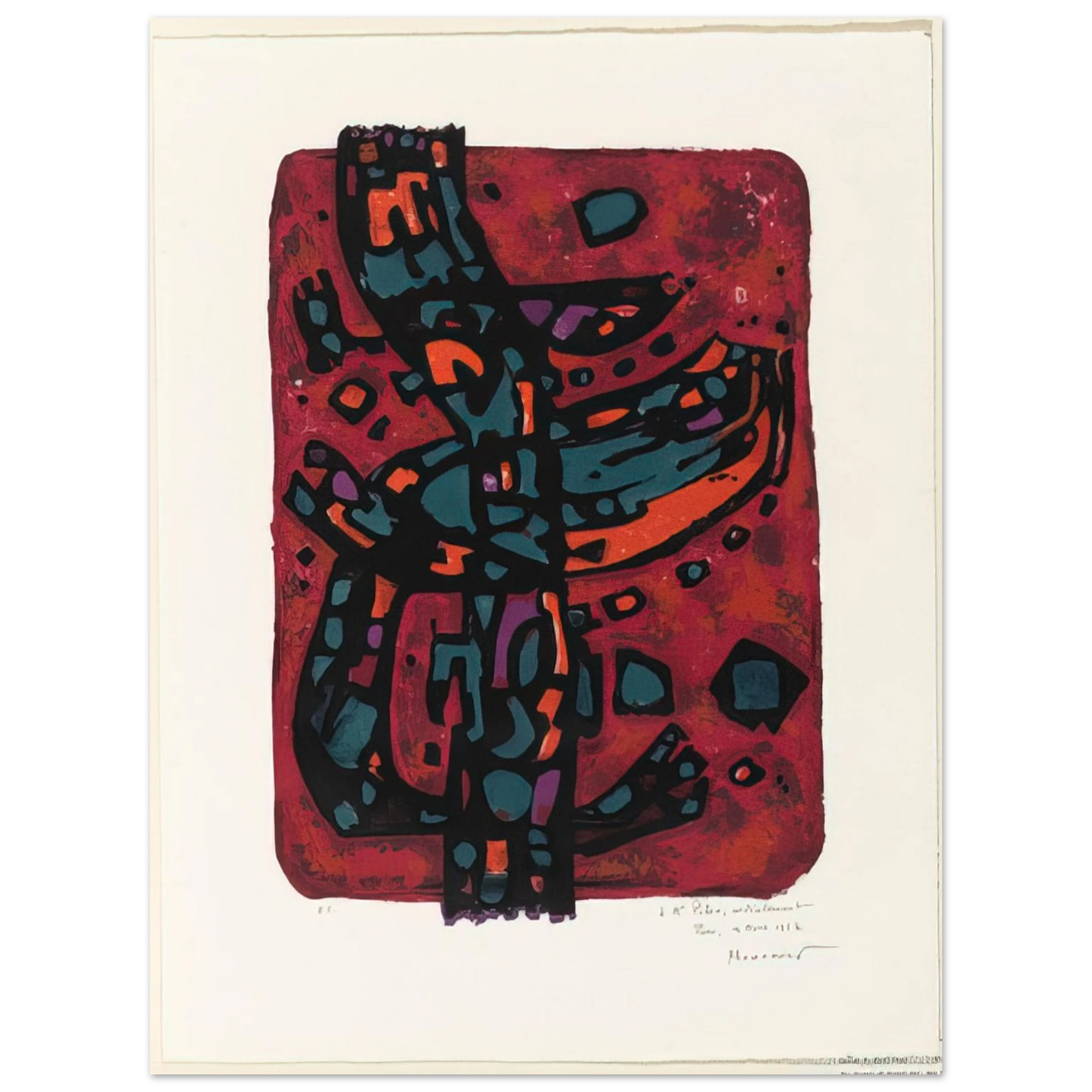 Alfred Manessier - Living Flame - 1954  75x100 cm / 30x40inches Fine Art Poster