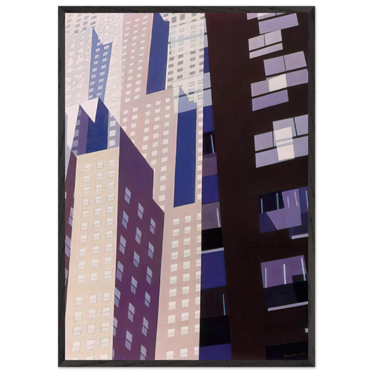 Windows - 1952 - Charles Sheeler 70x100 cm / 28x40 inches Framed Art Print – Black Wooden Frame
