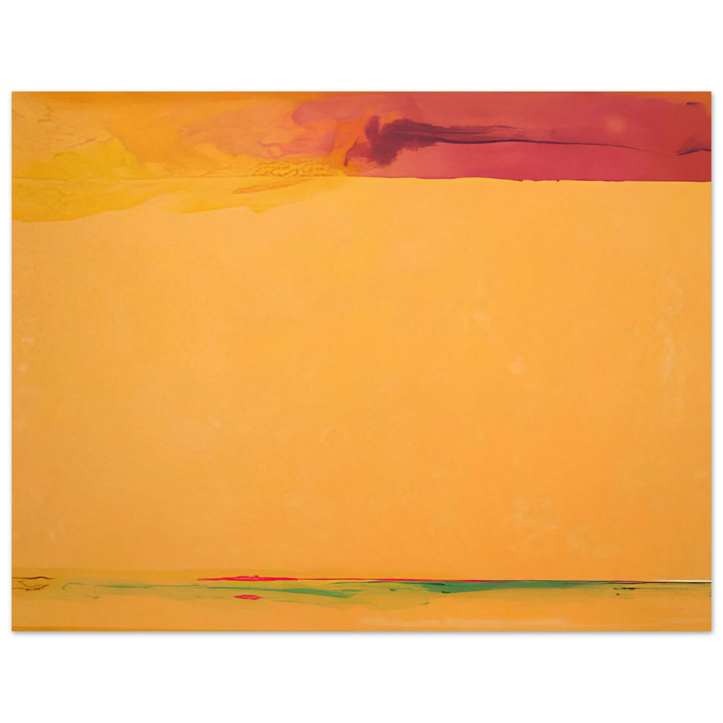 Helen Frankenthaler - Southern Exposure - 2005 Wall art - 20x25 cm / 8x10 inches - Premium Wooden Framed Poster With Fine Art Paper-canvas - White frame