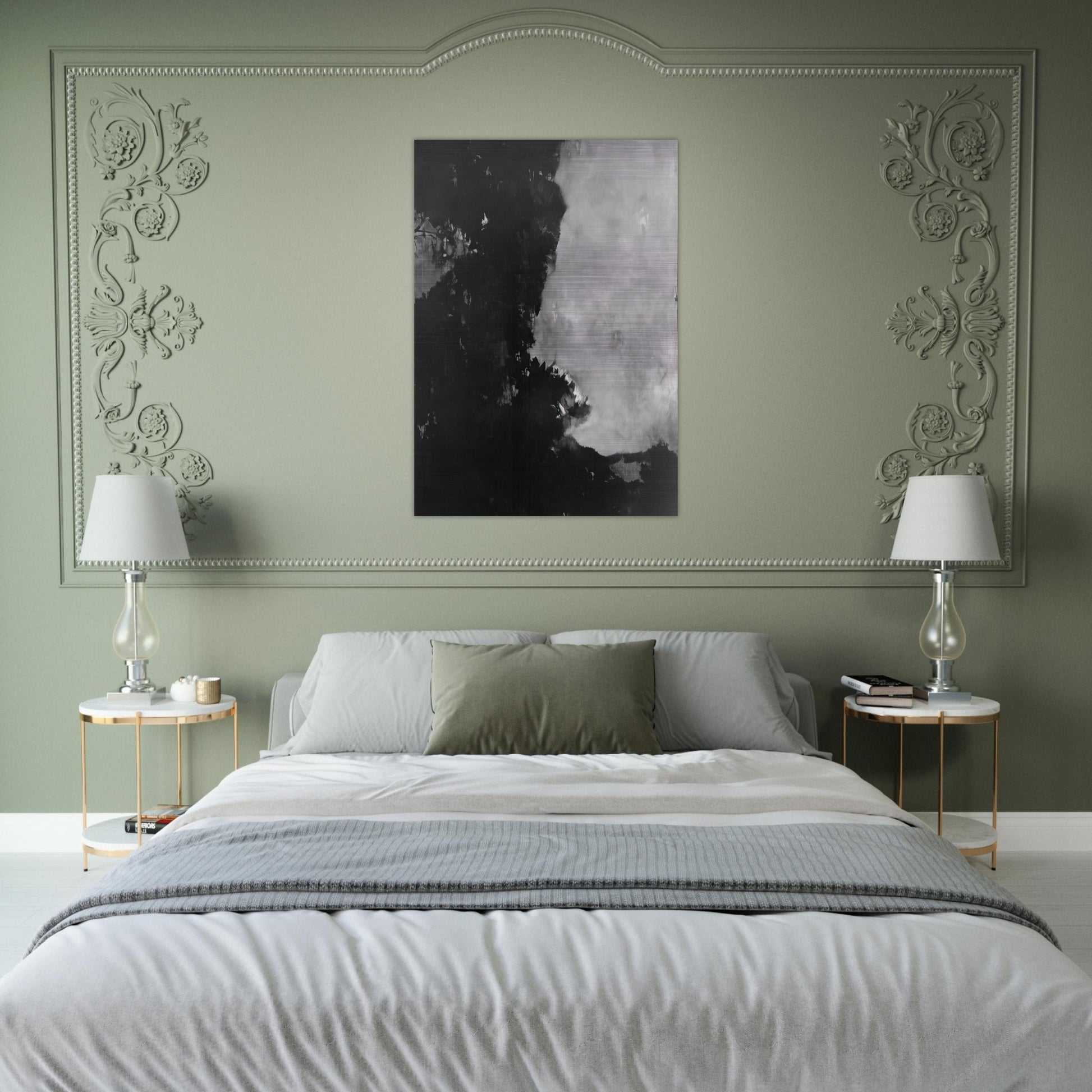Untitled Black Painting - 1950 - Edward Corbett Brushed Aluminum Print - 70x100 cm / 28x40 inches | Edward Corbett Aluminum Print | Edward Corbett Prints