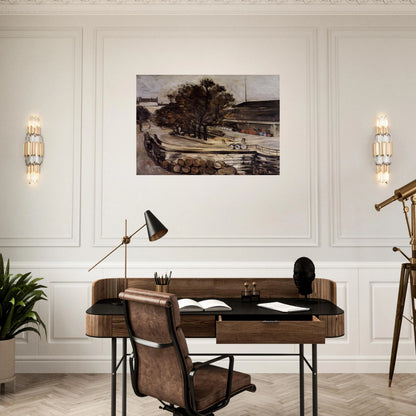 The Wine Market at Jussieu - Paul Cézanne Brushed Aluminum Print - 70x100 cm / 28x40 inches | Paul Cézanne Aluminum Print | Paul Cézanne Prints