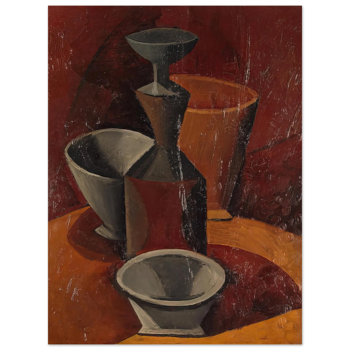 Pablo Picasso - Pitcher and Bowls - 1908  75x100 cm / 30x40inches Fine Art Poster