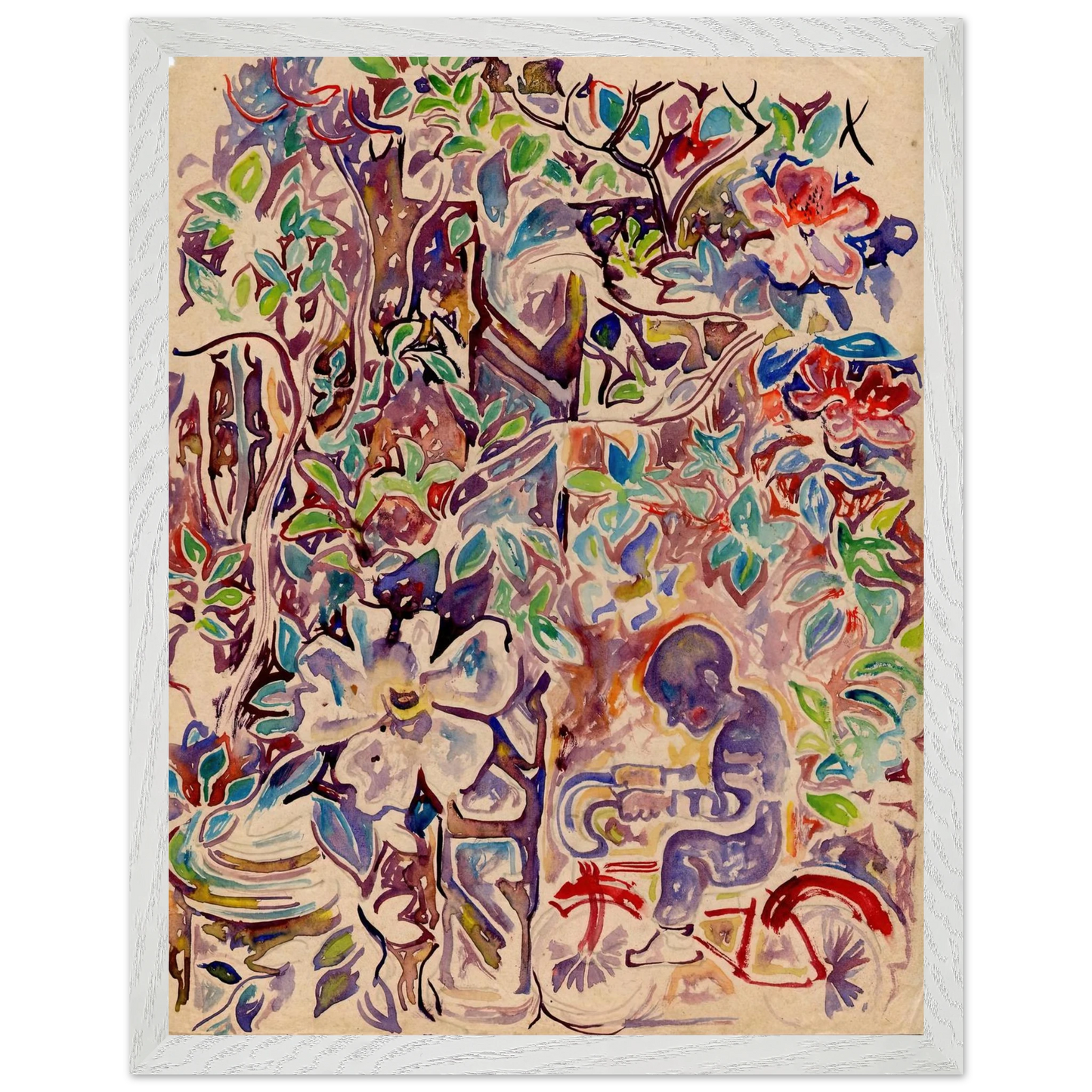 Walter Inglis Anderson - Walter Anderson Wall art - 70x100 cm / 28x40 inches - Premium Wooden Framed Poster With Fine Art Paper-canvas - Black frame