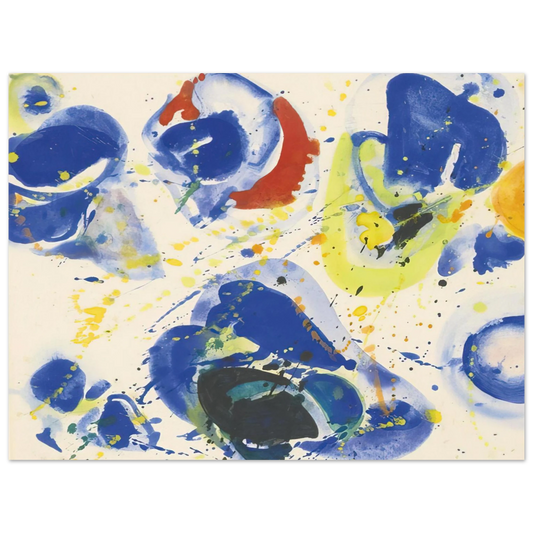 Sam Francis - Blue With Red, Yellow and Orange  75x100 cm / 30x40inches Fine Art Poster
