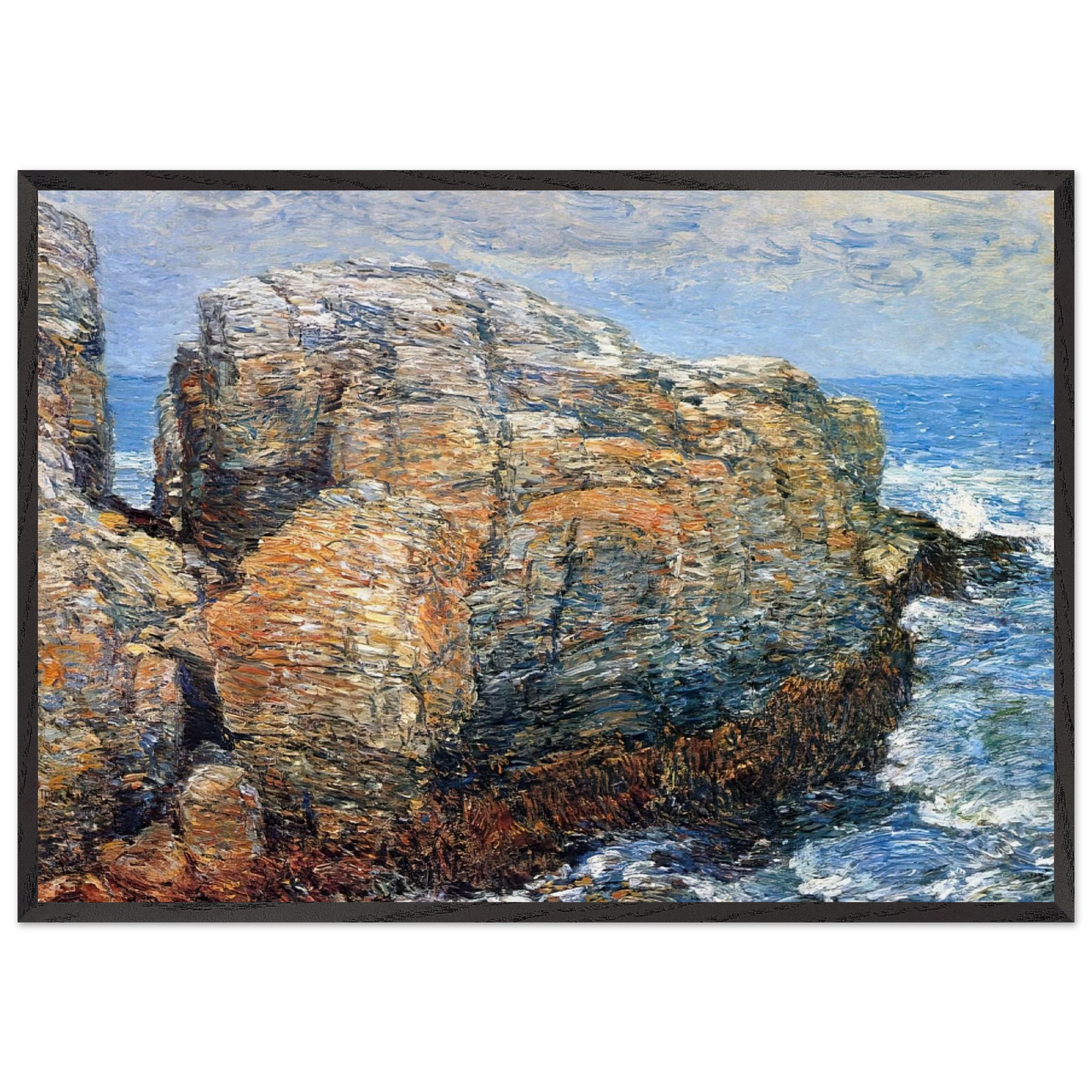 Sylphs Rock - Childe Hassam 70x100 cm / 28x40 inches Framed Art Print – Black Wooden Frame