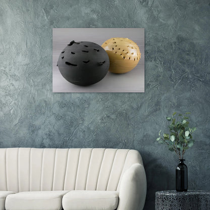 Sphere - 1957 - Lucio Fontana Brushed Aluminum Print - 70x100 cm / 28x40 inches | Lucio Fontana Aluminum Print | Lucio Fontana Prints