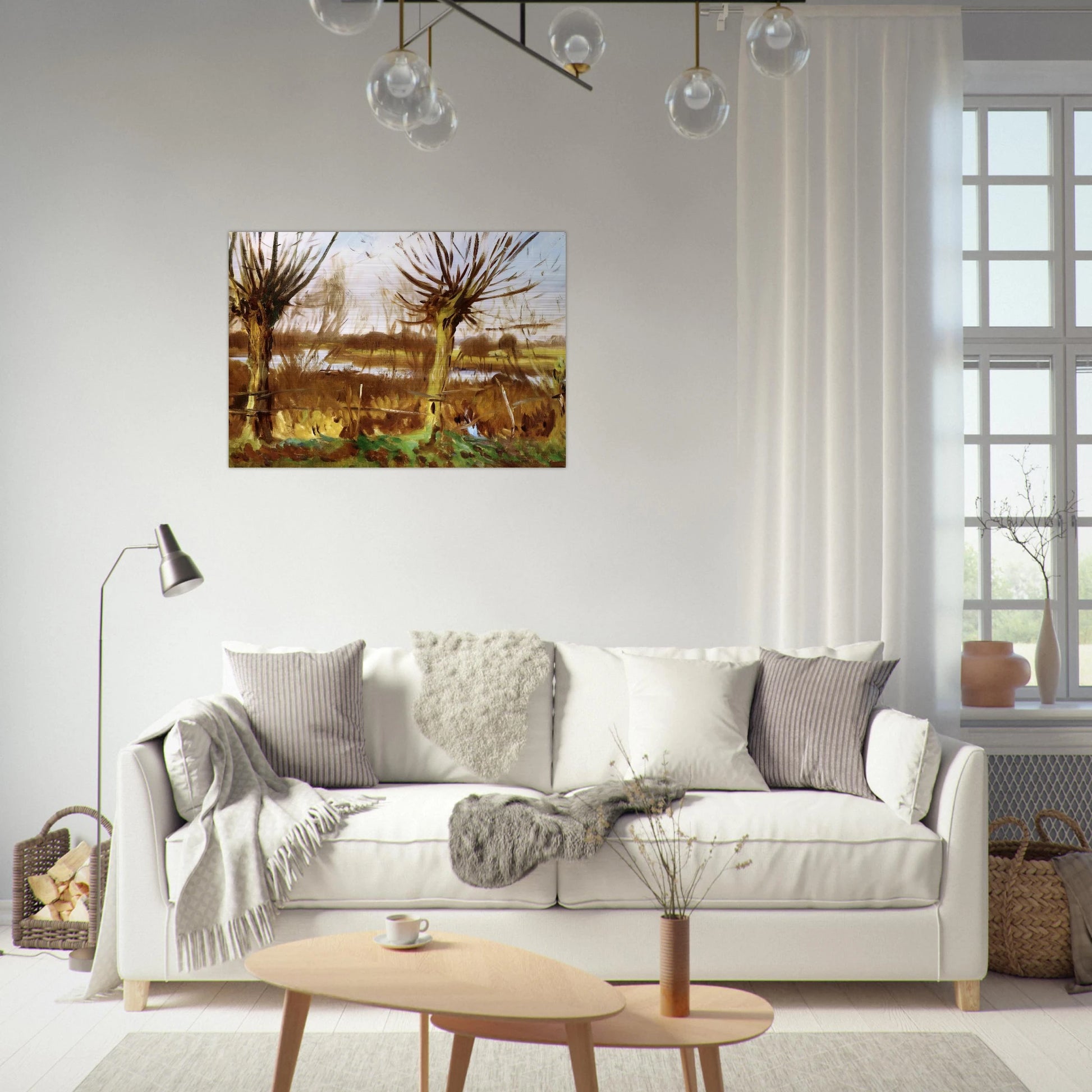 Landscape with trees, Calcot-on-the-Thames - John Singer Sargent Brushed Aluminum Print - 70x100 cm / 28x40 inches | John Singer Sargent Aluminum Print | John Singer Sargent Prints