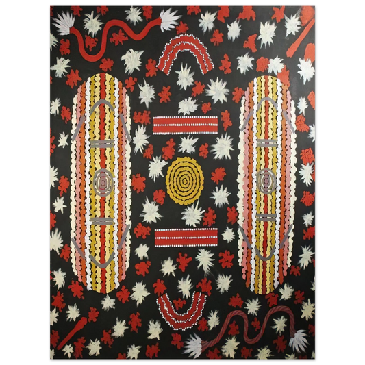 Clifford Possum Tjapaltjarri - Mens' Ceremony - 1988  75x100 cm / 30x40inches Fine Art Poster