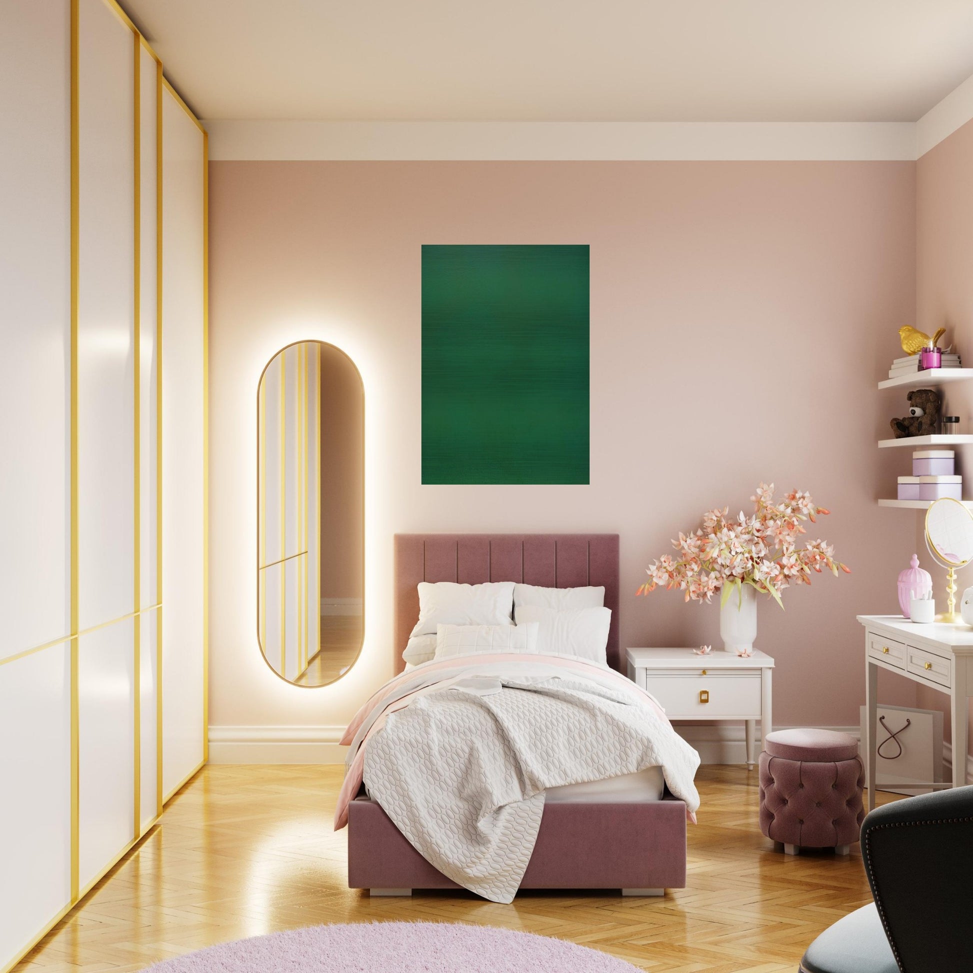Microchromie ZL, 70 Vert jade - Fernand Leduc Brushed Aluminum Print - 70x100 cm / 28x40 inches | Fernand Leduc Aluminum Print | Fernand Leduc Prints