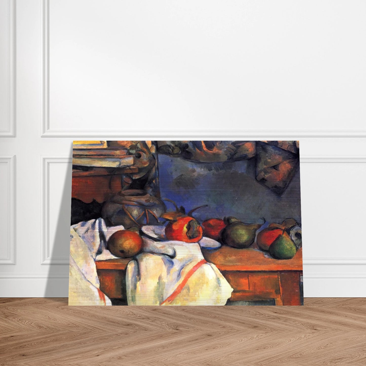 Still Life with Pomegranate and Pears - Paul Cézanne Brushed Aluminum Print - 70x100 cm / 28x40 inches | Paul Cézanne Aluminum Print | Paul Cézanne Prints
