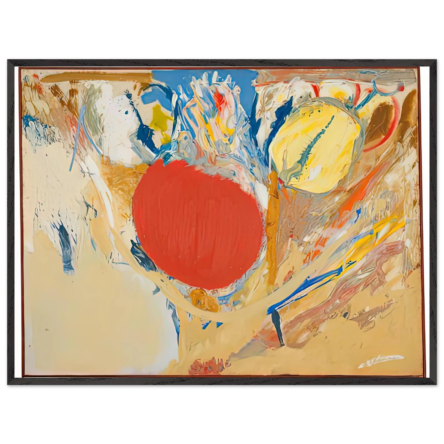 Helen Frankenthaler - Break Through, 1956- Wall Art - 60x80 cm / 24x32 inches - Fine Art Poster-canvas - -