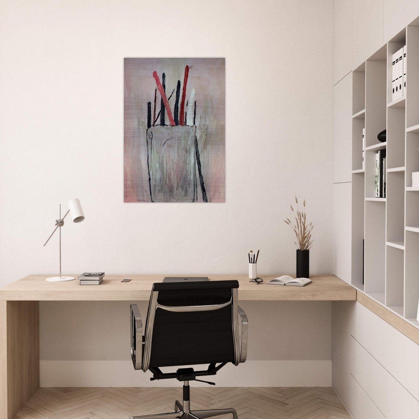 BRUSHES 1969 - Philip Guston Brushed Aluminum Print - 70x100 cm / 28x40 inches | Philip Guston Aluminum Print | Philip Guston Prints