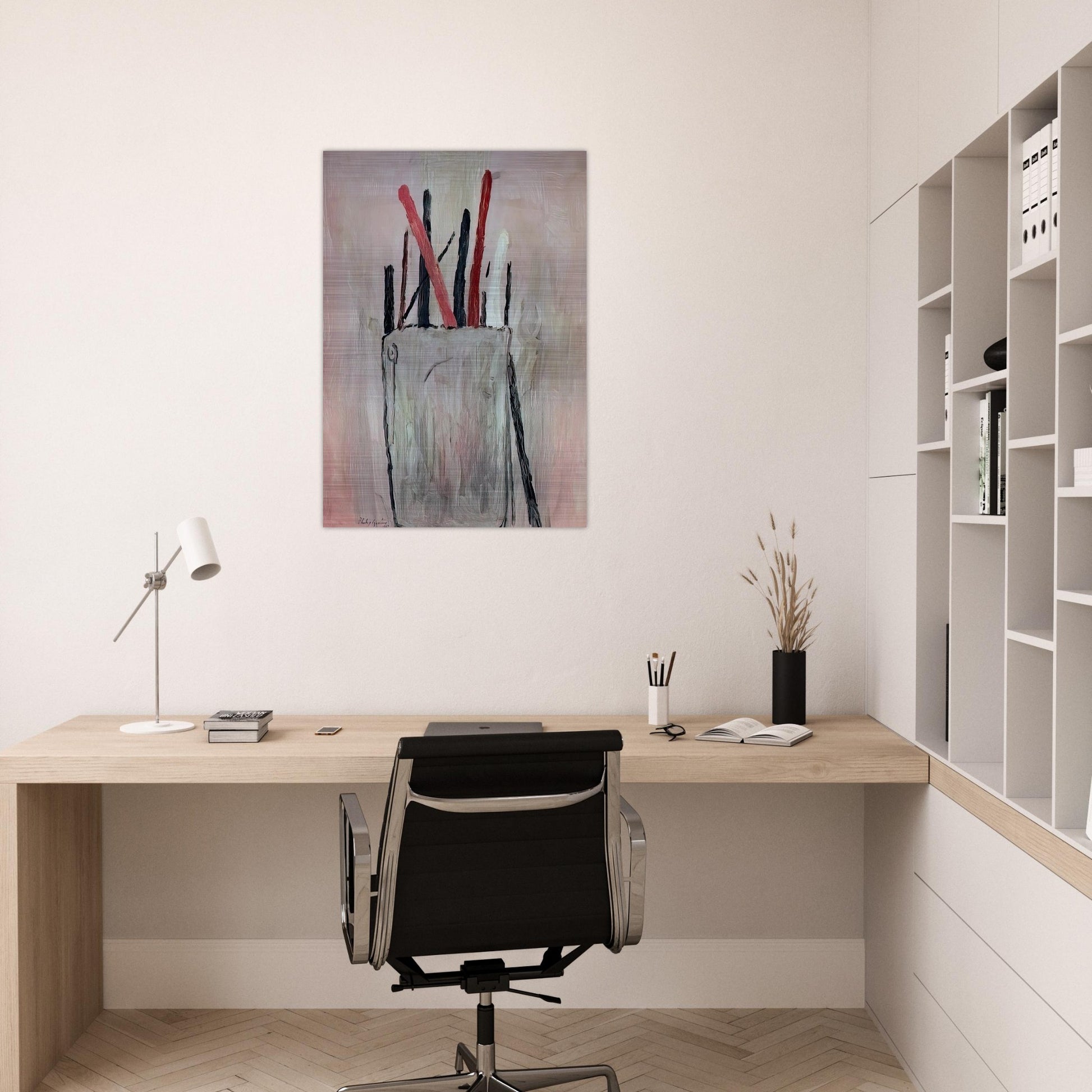 BRUSHES 1969 - Philip Guston Brushed Aluminum Print - 70x100 cm / 28x40 inches | Philip Guston Aluminum Print | Philip Guston Prints